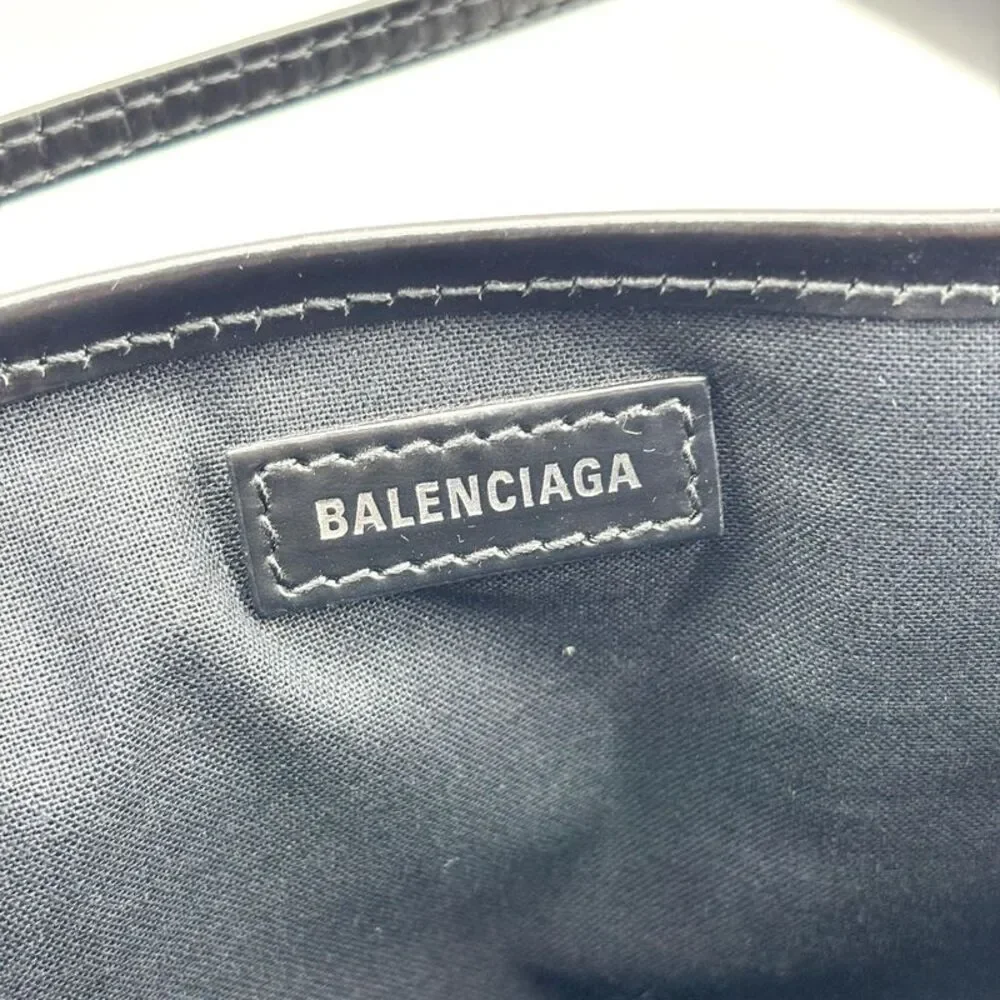 Balenciaga Navy Cabas XS Canvas Tote Bag Black